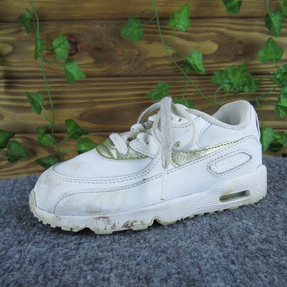 Nike Unisex Sneaker Air Max Sz T 10 Medium White Synthetic Lace Up - Picture 1 of 6